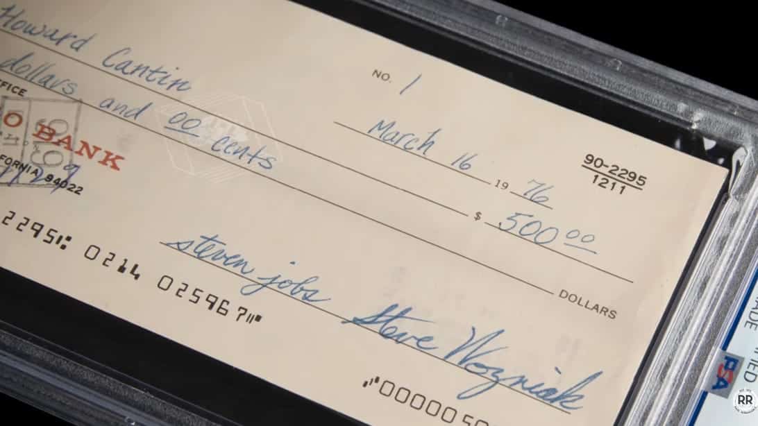 The $500 Check That Helped Launch Apple Just Sold for Millions 1 apple check auctioned RPwA9v