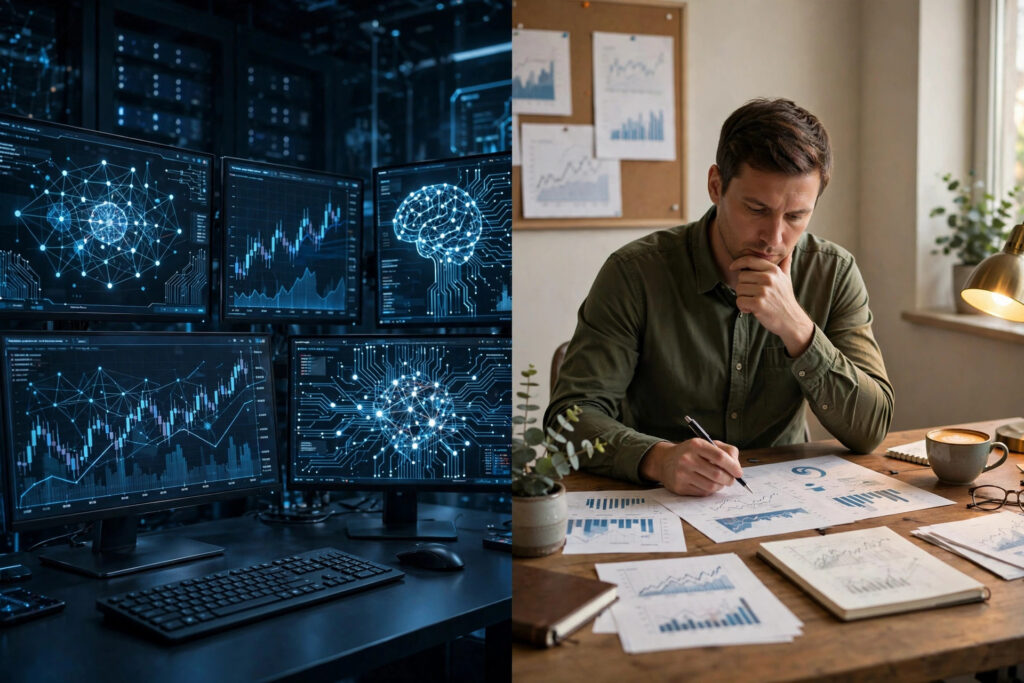 AI trading bots versus manual trading decision